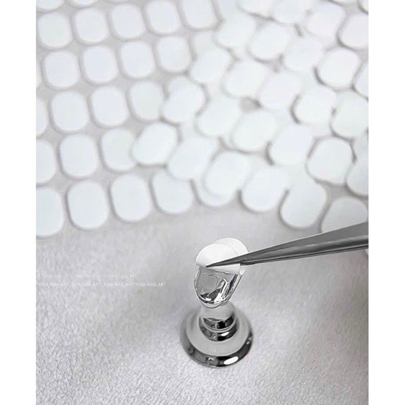2 tấm Keo silicon dán đế móng làm mẫu - tờ gồm 100 miếng keo trong