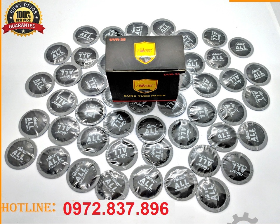 50 miếng vá lốp, vá vỏ,vá săm, vá ruột cho xe máy, ôtô, xe tải 35mm