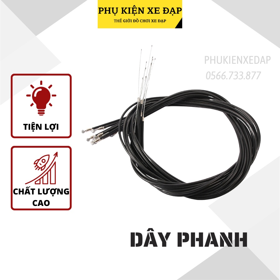 Bộ vỏ + ruột dây phanh xe đạp cao cấp trước +sau,day phanh xe đạp đua