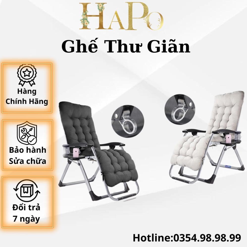 Ghế thư giãn gấp gọn cao cấp, ghế gấp gọn văn phòng đọc sách nghỉ ngơi