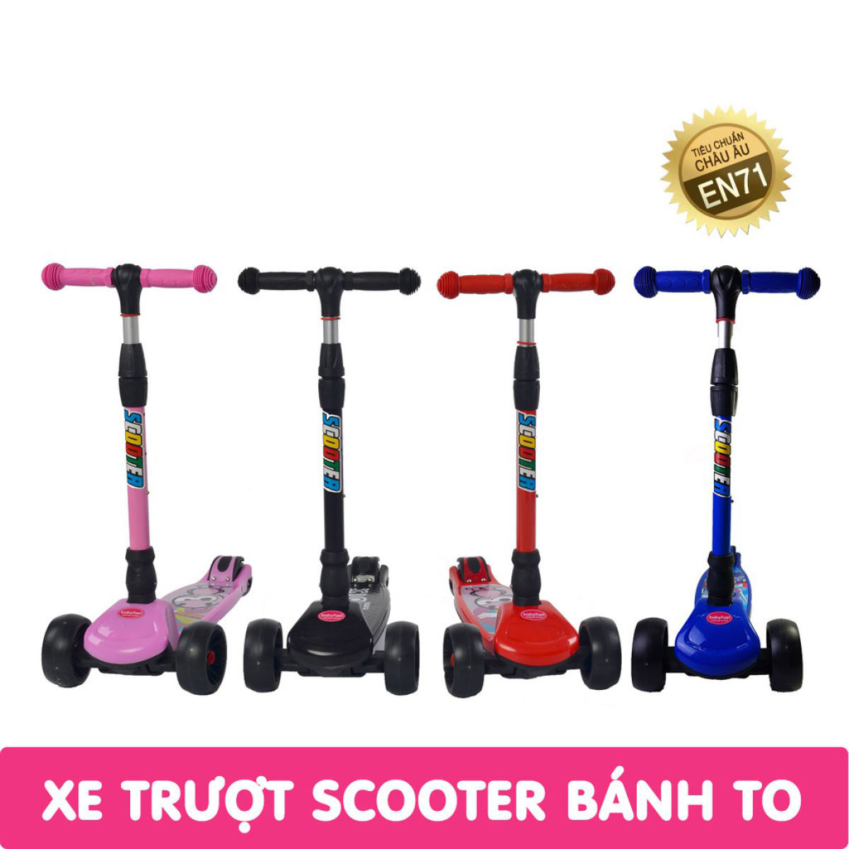 [Đồ chơi ngoài trời]-Mua online xe scooter cho bé chất lượng-3 Bánh Phát Sáng Vĩnh Cửu, Rèn Luyện Vận Động & tăng chiều cao cho trẻ 2-6 tuổi Bảo Hành 12T
