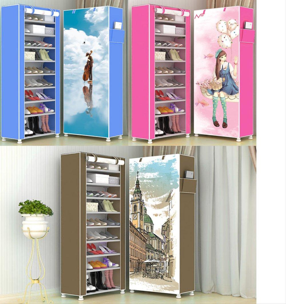 Tủ Vải Để Giày Dép 10 Tầng 9 Ngăn Kiểu Dáng Hiện Đại, Tủ Giày Vải Giày Dép Họa Tiết 3D