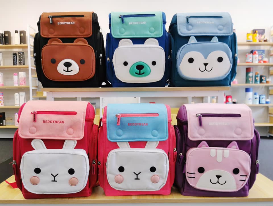 Balo cho Bé Tiểu học Lớp 1 trở lên BEDDYBEAR Beddy bear thỏ PIPI bé trai gái từ 6 tuổi trở lên. Chống gù lưng. Nhiều ngăn tiện dụng. Hàng chính hãng Beddy Bear