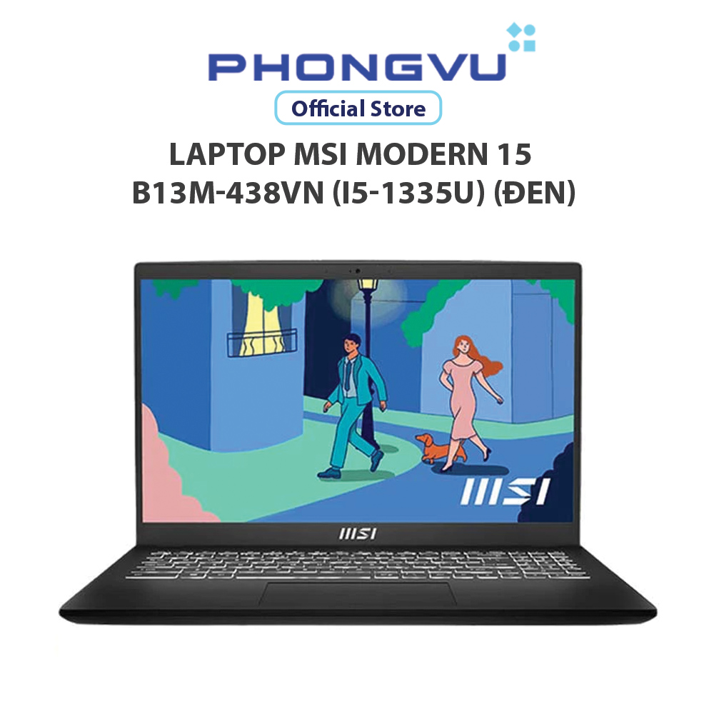 Máy tính xách tay/ Laptop MSI Modern 15 B13M-438VN (i5-1335U) (Đen) - Bảo hành 24 tháng