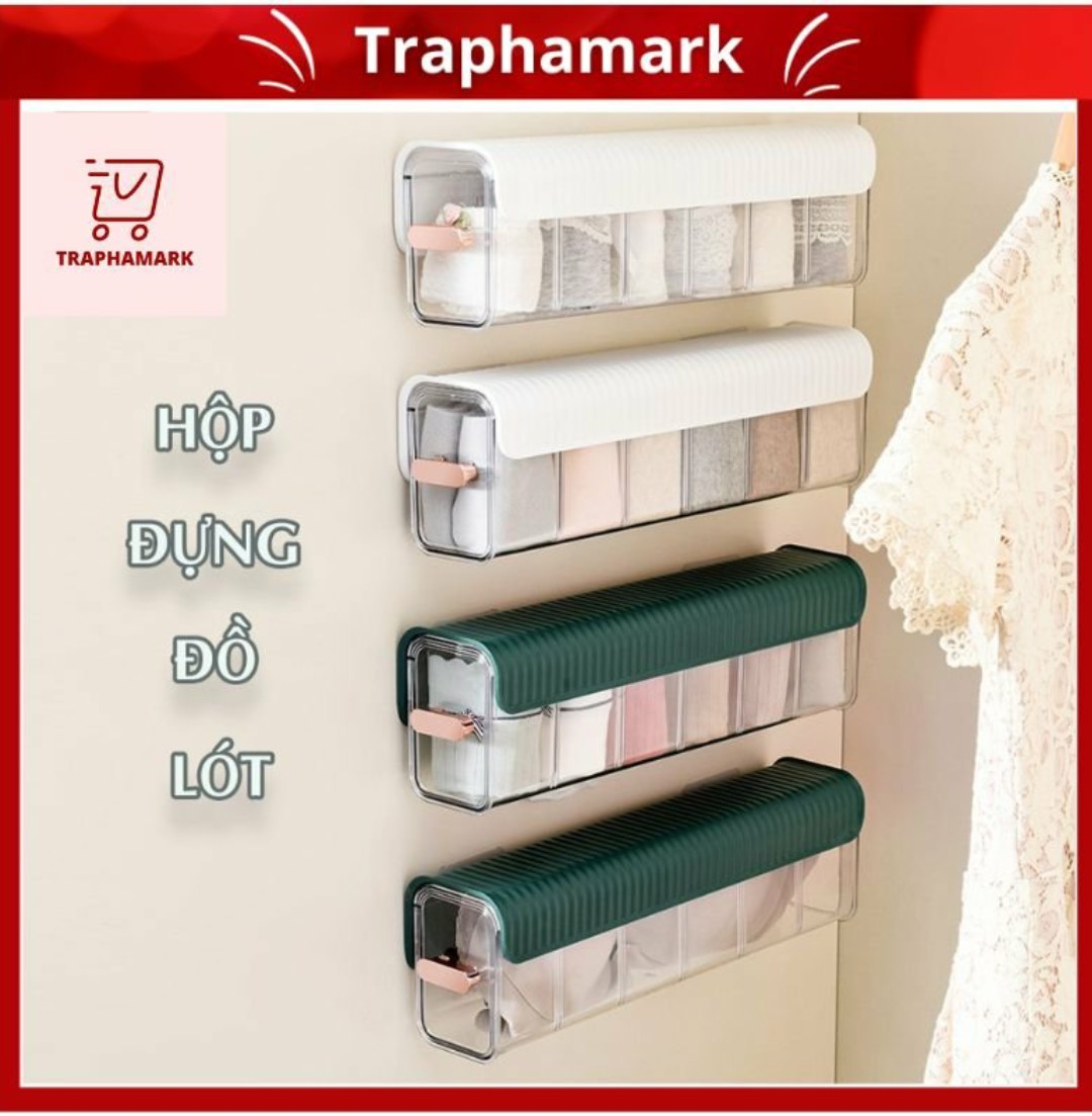 Hộp đựng đồ lót, tât vớ chia ngăn, gắn cạnh tủ tiện lợi