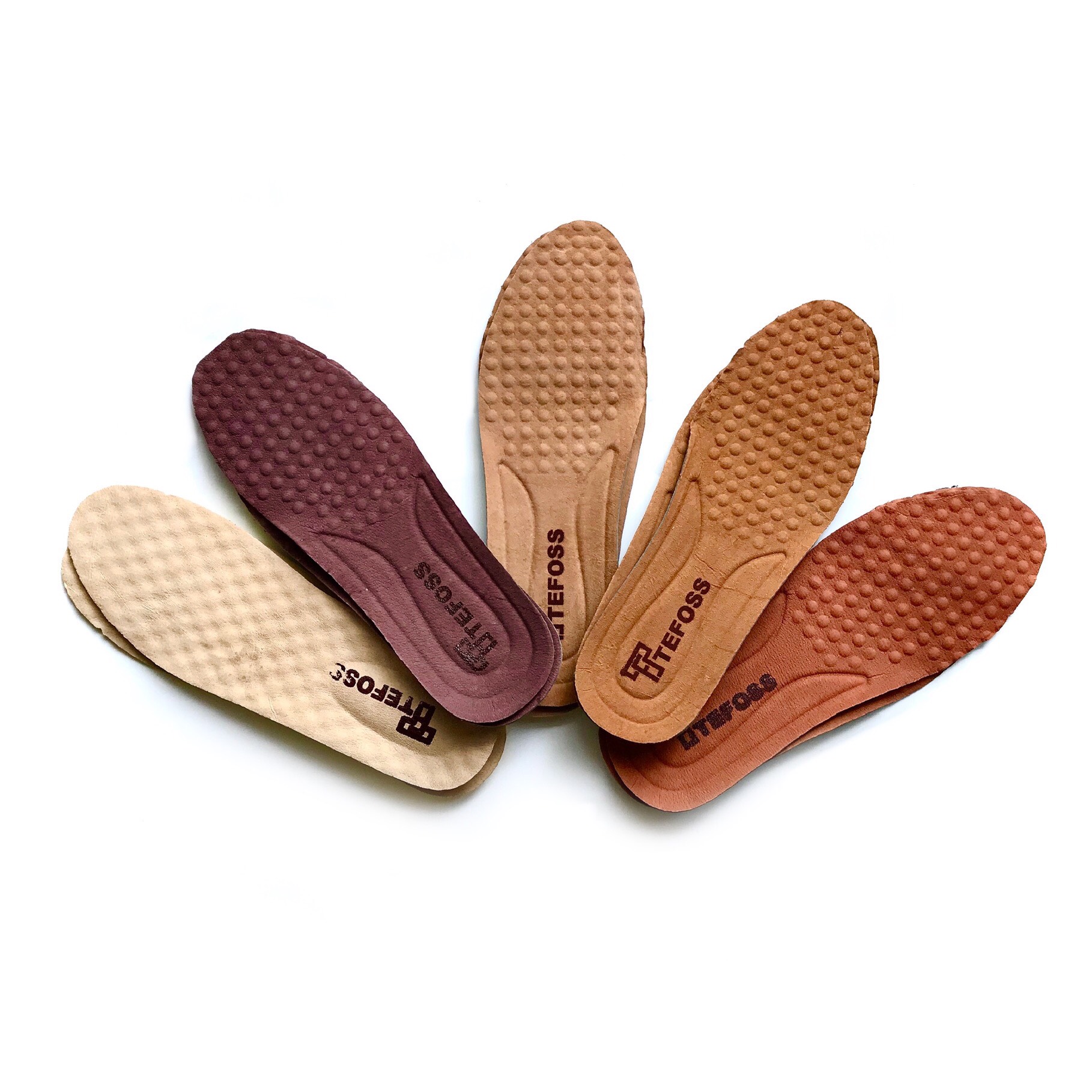 [HCM]Lót giày DA THẬT( DA HEO/ LỢN ) nguyên bản thuộc thảo mộc TEFOSS - Size 37-44 - Loại mỏng 0.3 cm