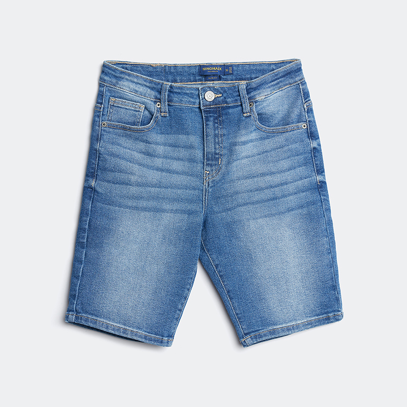 Ninomaxx quần short jean nam cotton 2202022