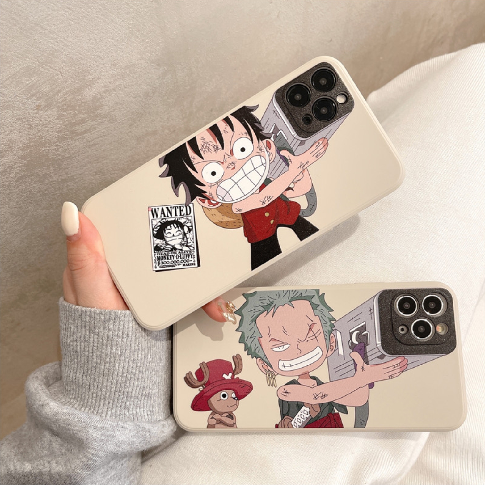 Ốp lưng silicon màu bảo vệ camera luffy x zoro