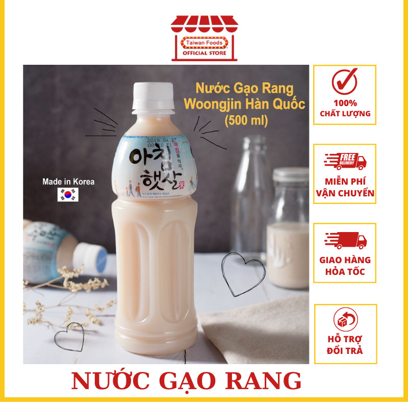 Nước gạo rang hàn quốc woogjin thơm ngon bổ dưỡng - chai 500ml - 1500ml