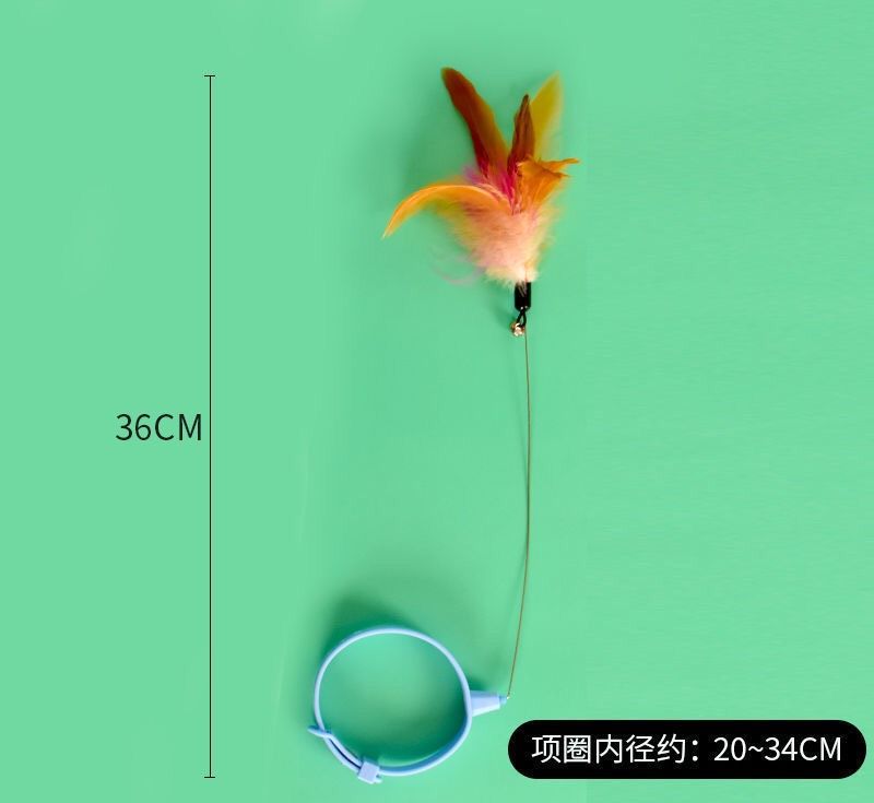 Cần câu đồ chơi cho mèo | Cần câu đeo cổ tự chơi cho boss