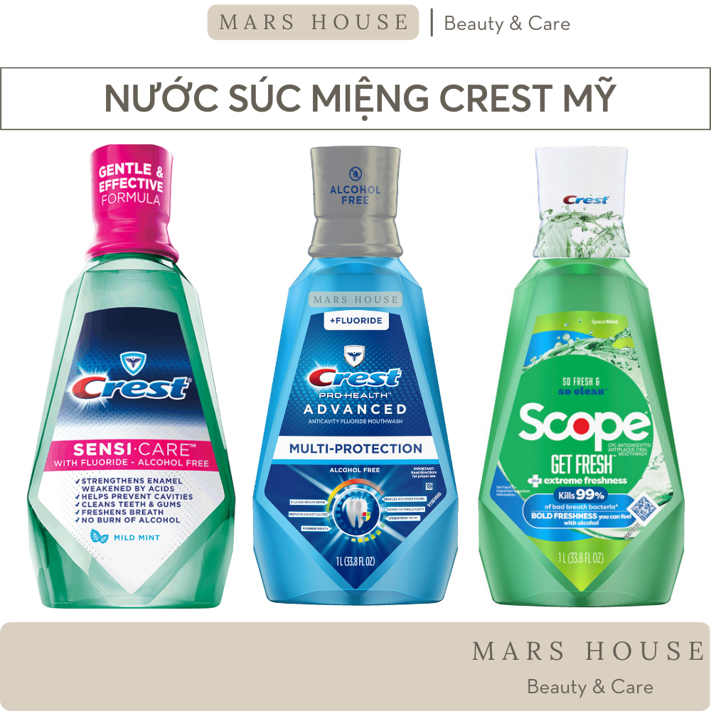 Nước súc miệng Crest Pro-Health Advanced chai lớn 1 Lít