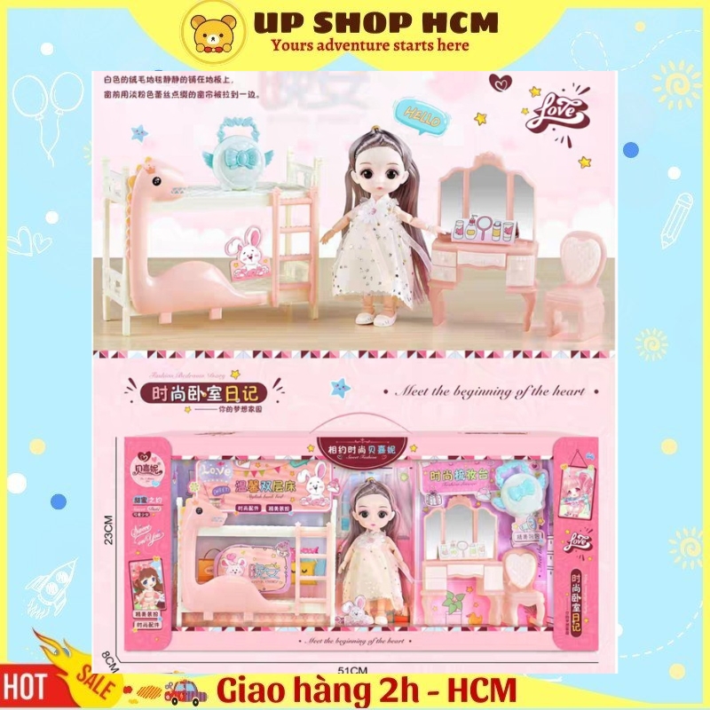 Bộ hộp quà đồ chơi búp bê công chúa xinh xắn đồ chơi nhập vai giúp bé phát huy trí tưởng tượng bộ quà tặng dành cho bé đồ chơi búp bê cho bé gái đồ chơi bé gái đồ chơi búp bê công chúa hộp quà búp bê đồ chơi trẻ em bé gái