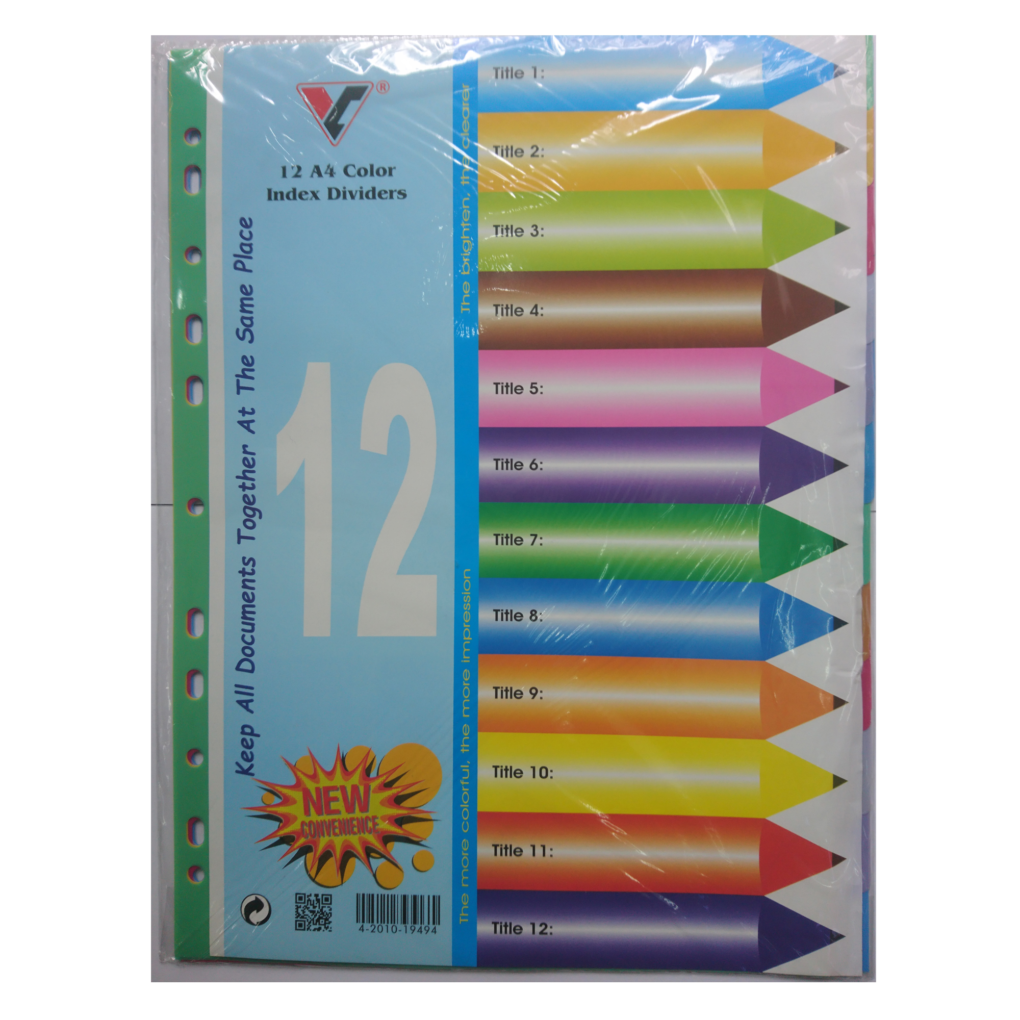 Bìa phân trang nhựa 12 số double a