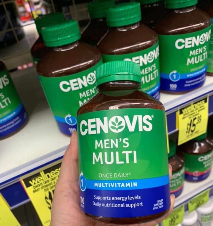 Cenovis Once Daily Men's Multi Vitamins & Minerals 100 Capsules - VITAMIN TỔNG HỢP BỔ SUNG DƯỠNG CHẤT CHO NAM GIỚI