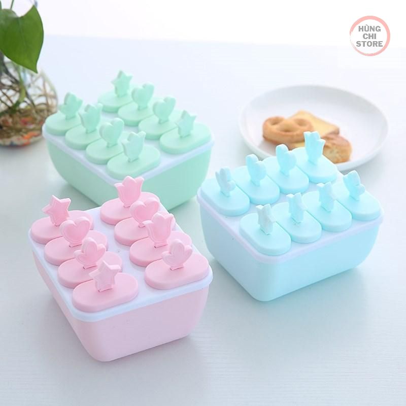 Khuôn làm kem lúa mạch 8 que an toàn - kiểu dáng sang trọng❣