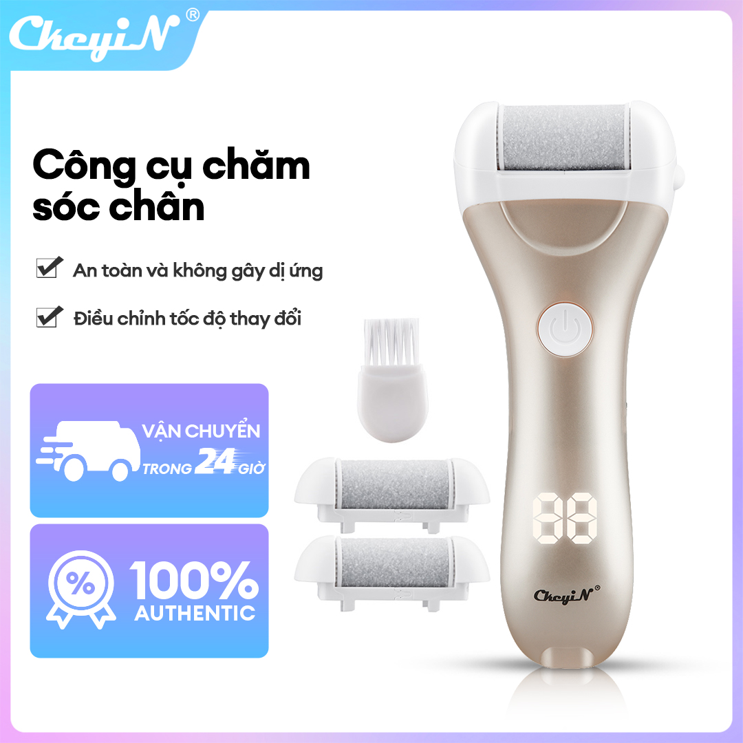 CkeyiN Máy tẩy da chết ở vùng bàn chân và móng chân chạy bằng điện có thể sạc lại Loại Bỏ Vết Chai Da Chết Dụng Cụ Chăm Sóc Chân Chuyên Nghiệp Có Thể Điều Chỉnh MP022
