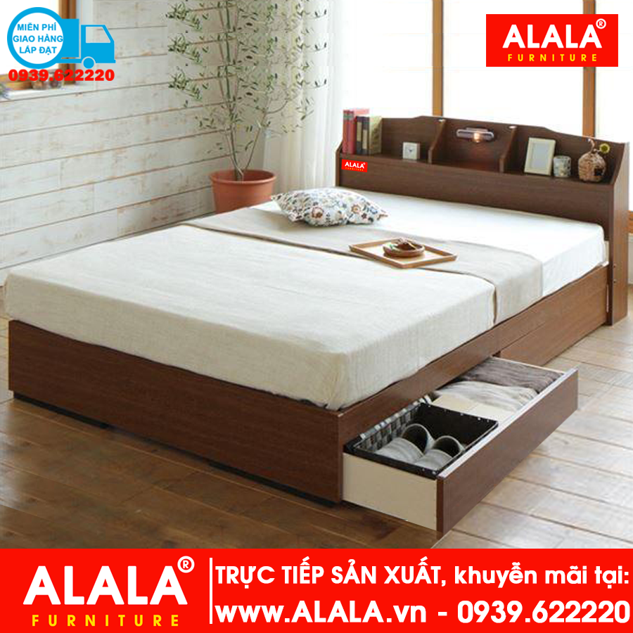 Giường ngủ ALALA18 gỗ HMR chống nước - www.ALALA.vn - Za.lo 0939.622220