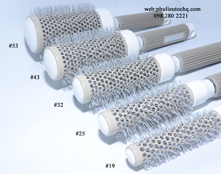 Lược tròn ống nhôm để sấy tóc Size 19