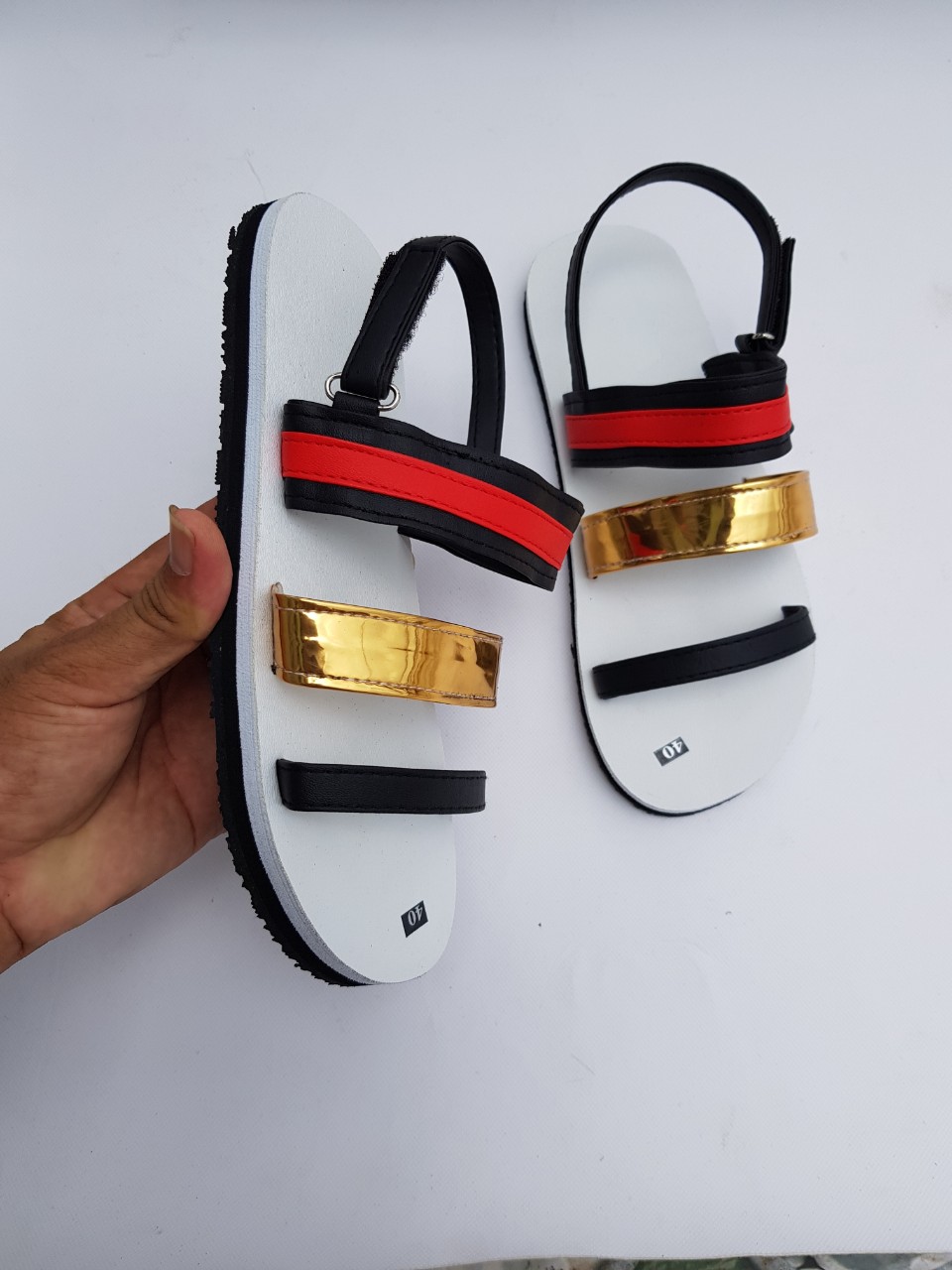 thới giới sandal xăng đan nữ ( đế trắng quai phối màu ) size từ 34 đến 42 nữ
