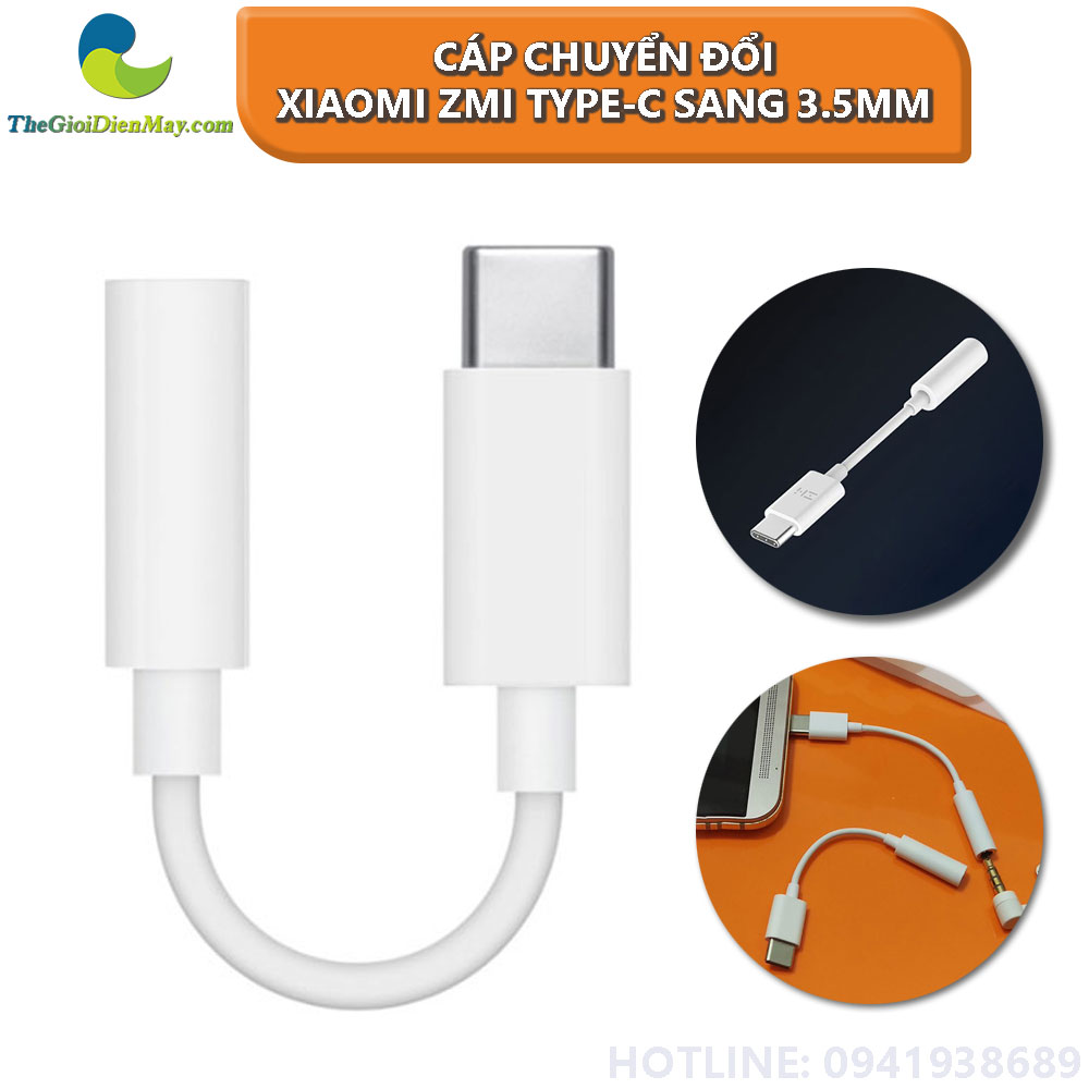 Cáp chuyển đổi Xiaomi Zmi Type-C sang jack âm thanh 3.5 - Shop Thế Giới Điện Máy