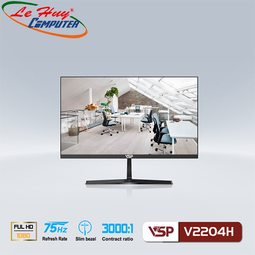 Màn hình máy tính vsp v2204h 22inch fullhd 75hz va đen