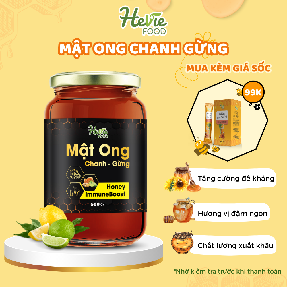 Mật Ong Chanh Gừng Immumeboost Tăng Cường Đề Kháng HeVieFood