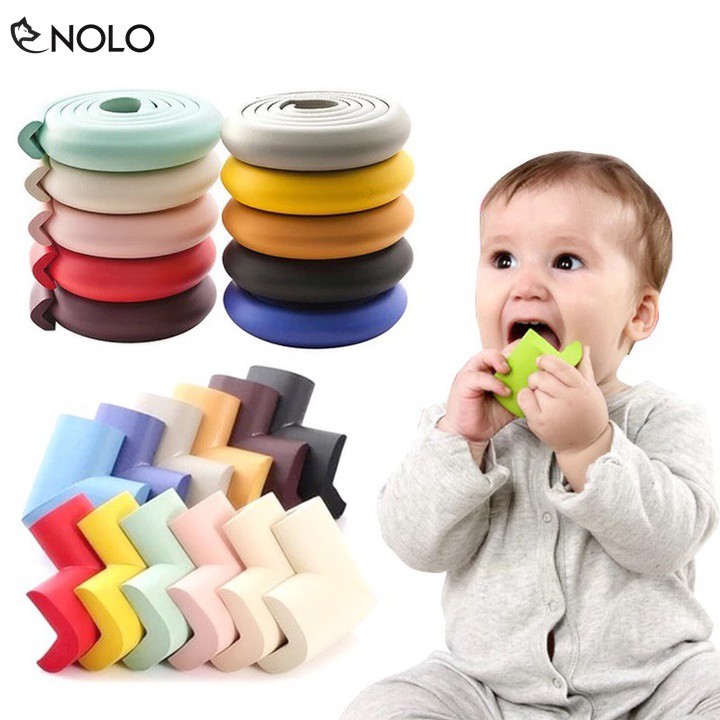 Bộ cuộn dây bọc cạnh, góc bàn, tủ chất liệu xốp bọt biển chống va đập cho bé chiều dài 2m, cuộn dây xốp 2m bọc cạnh bàn giữ an toàn cho bé