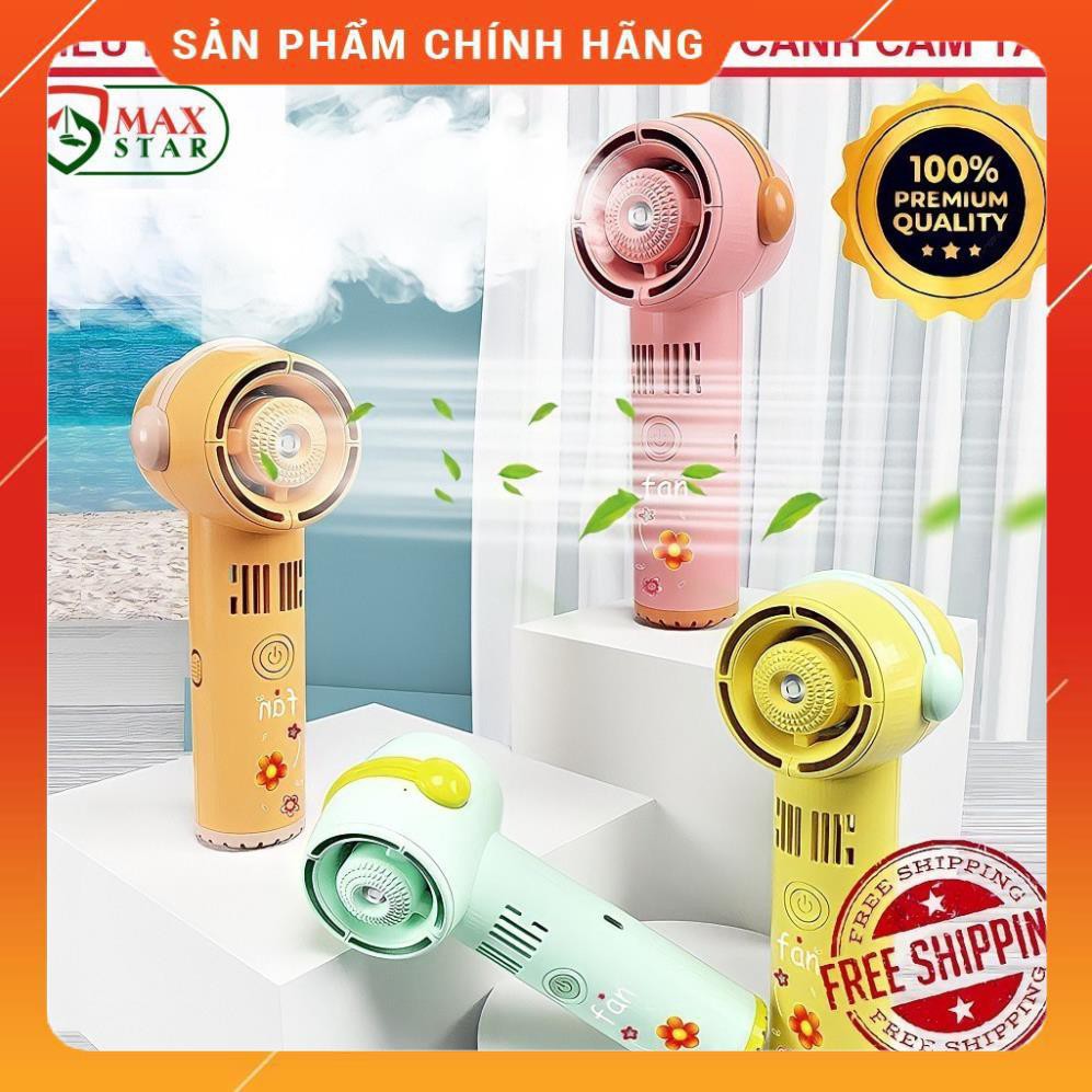 Quạt phun sương mini cầm tay không cánh tích điện để bàn siêu mát lạnh Máy phun sương mini tạo ẩm CAO CẤP ✅