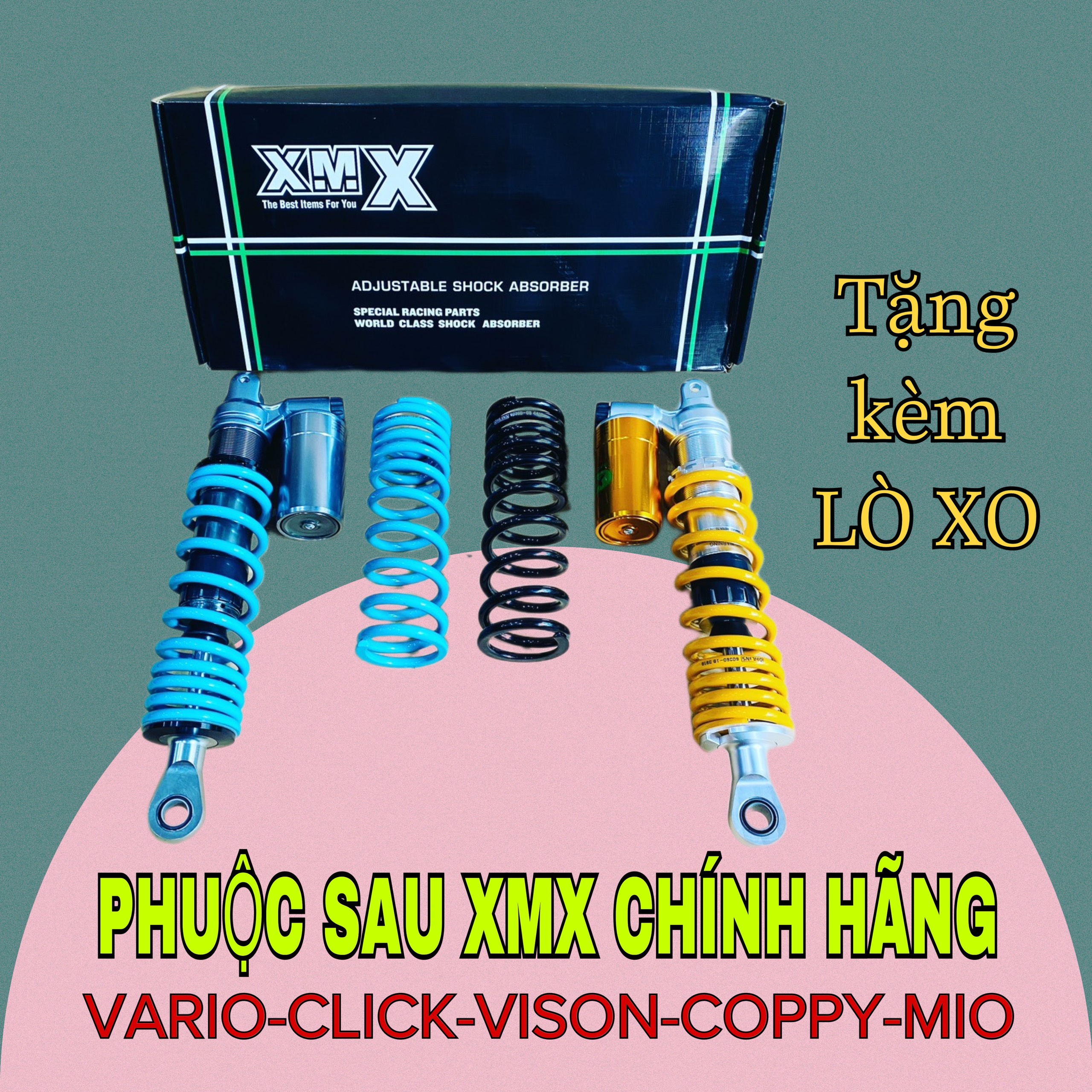 Phuộc xmx cho vario-vison-coppy-sh mode bình dầu dưới
