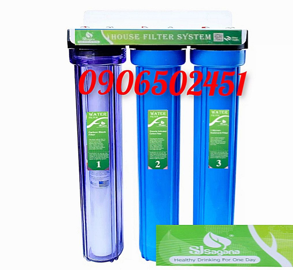 [HCM]Bộ lọc nước sinh hoạt - Lọc nước thô đầu nguồn 3 cấp ly 20INCH Chuẩn dùng cho gia đình