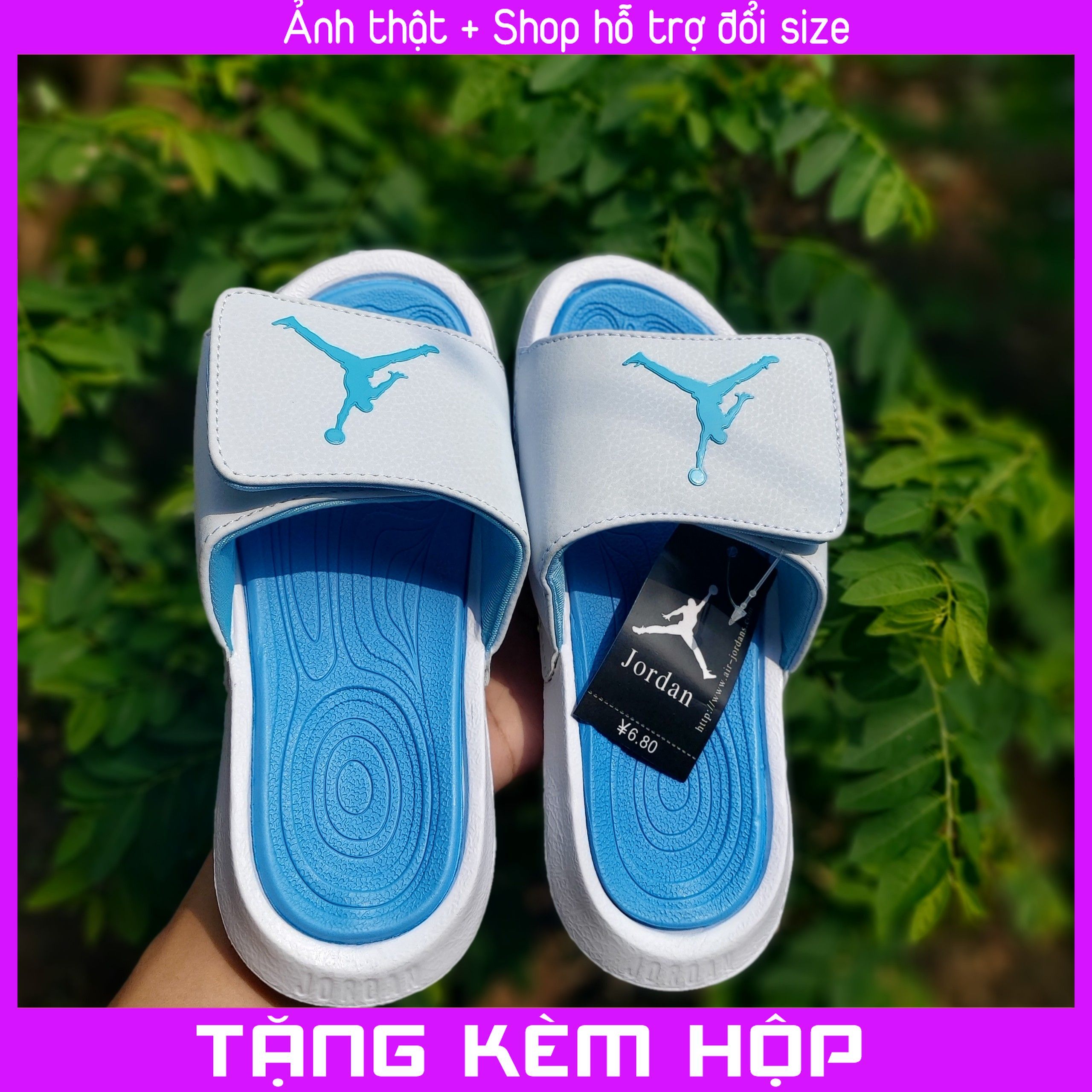 [Fullbox] Dép Jordan Hydro 6 Trắng Xanh - dép nam - dép nữ - dep quai ngang - dép jordan - dép thể thao - dep nam đẹp hot nhất - dép nam quai ngang