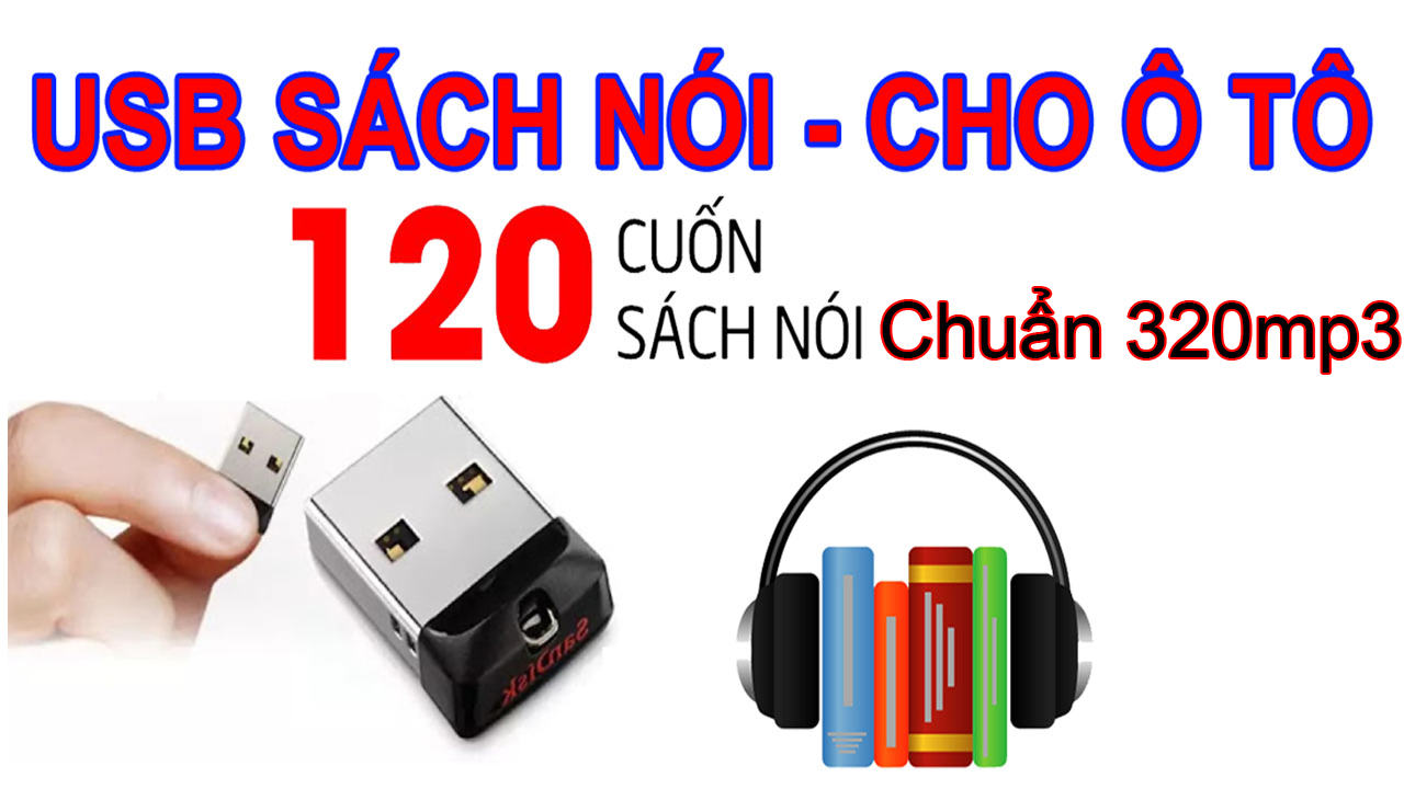 USB cài đặt sách nói Chính hãng - Hỗ trợ cài đặt sách Audio 120 sách phát triển bản thân, Kinh doanh, Quản trị