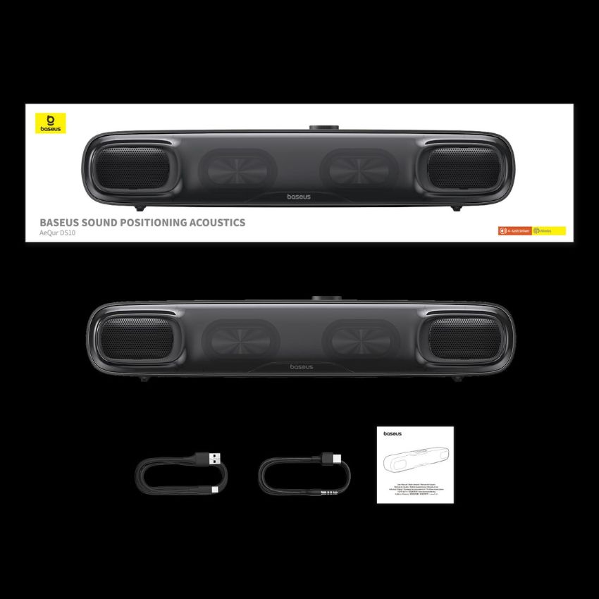 Loa bluetooth không dây baseus aequr ds10 mini soundbar a20054402111-00