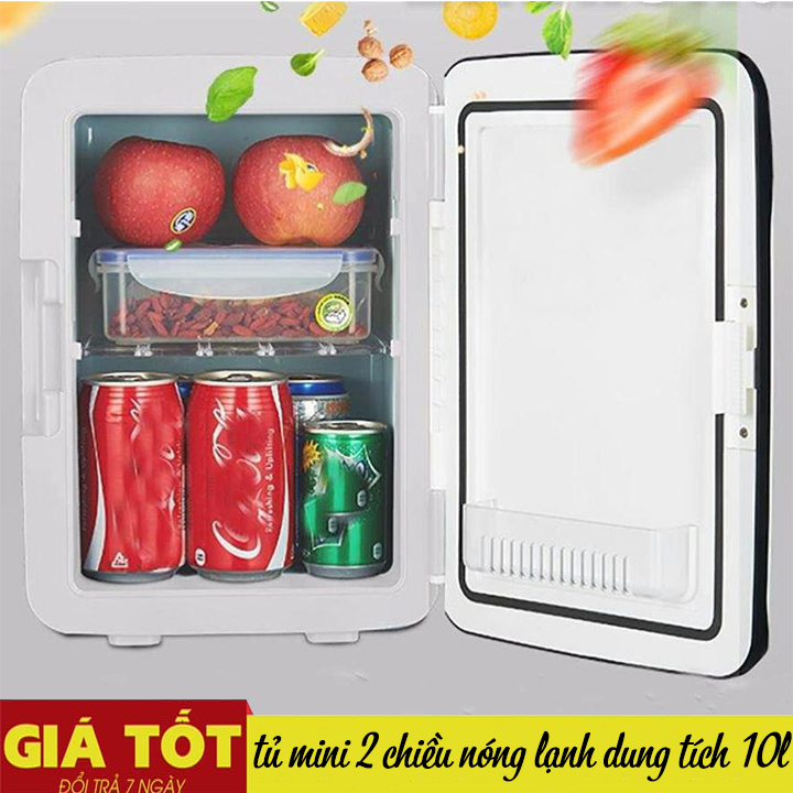 Tủ lạnh, tủ mát mini 10 Lít, hai chiều nóng lạnh dùng cả trong nhà, trên oto, xe hơi Cao cấp Agiadep,Tủ lạnh mini 2 chế độ nóng lạnh 10 lít (Bảo hành 1 đổi 1 trong 7 ngày)
