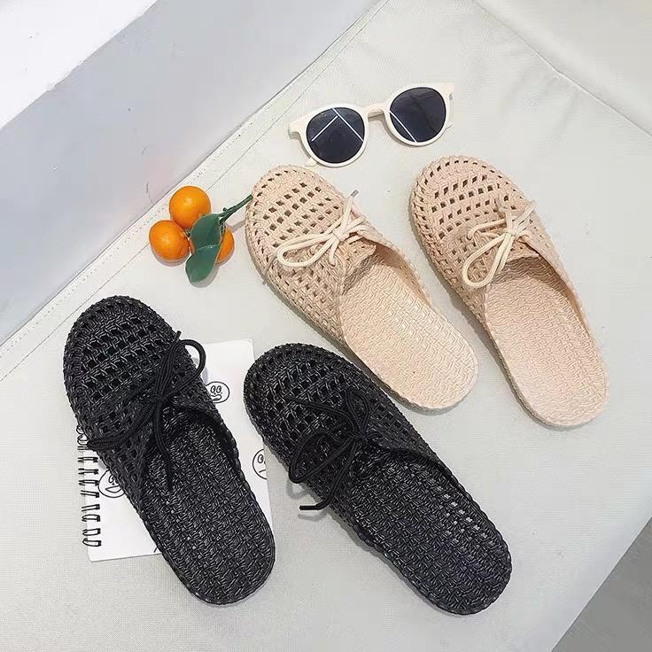 [HCM]Giày sục đi mưa đi biển màu đen trắng hồng giày nhựa đi mưa chống trơn trượt size 36 đến 40 mẫu V168