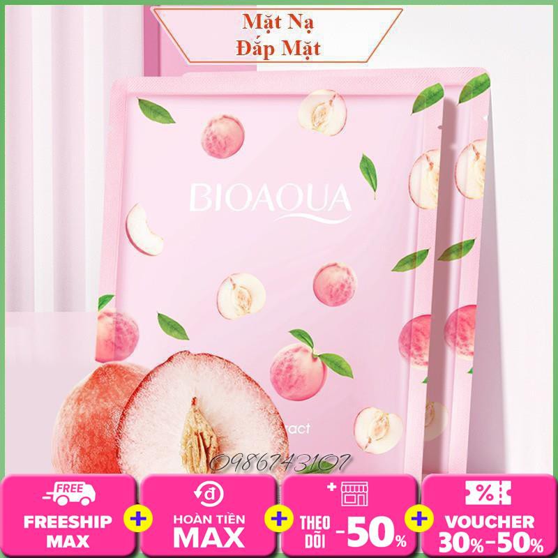 Mặt nạ Đào Bioaqua Peach Extract khoá ẩm mềm mịn trắng hồng da