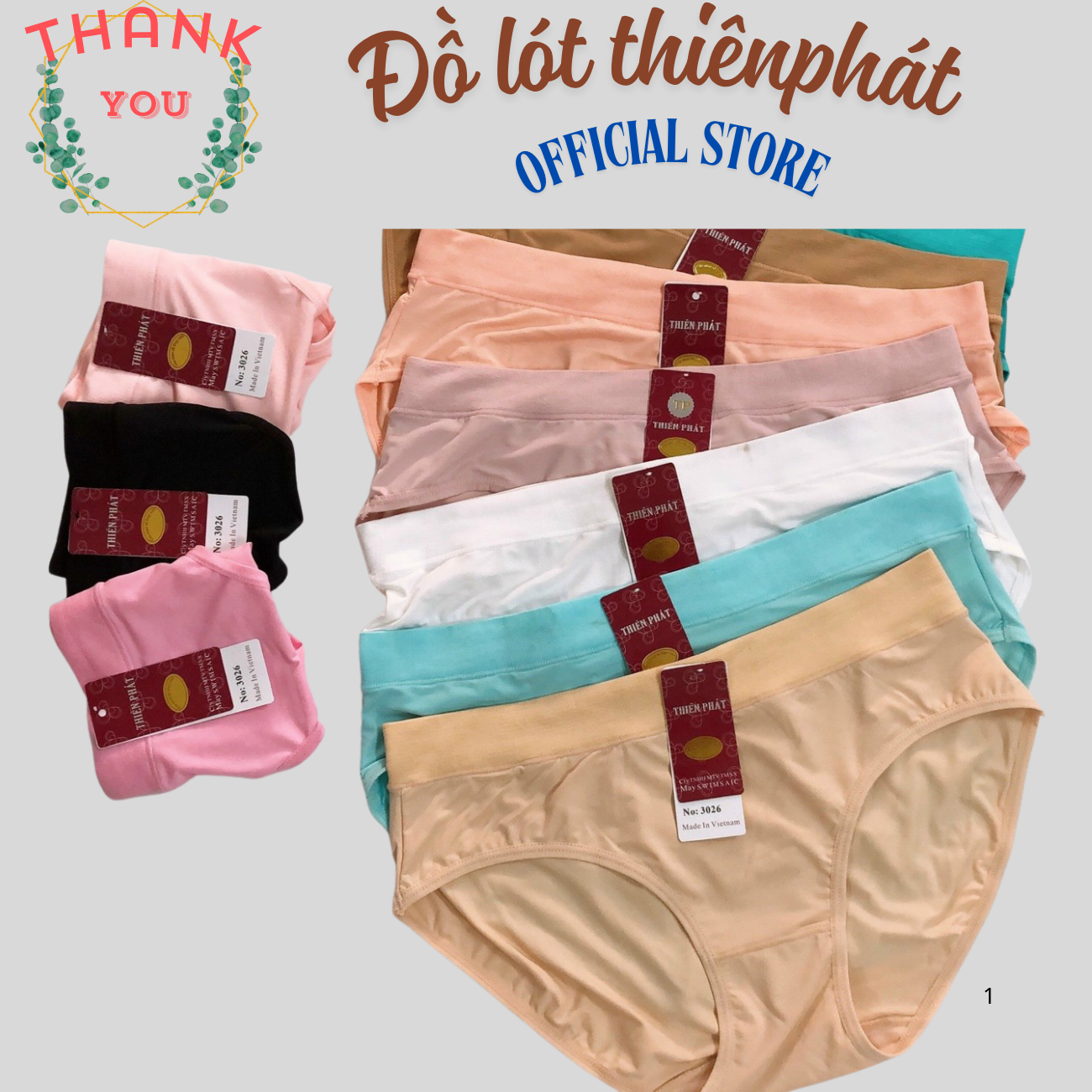  ♥️ SHOP UY TÍN ♥️ combo 5 quần lót thun lạnh co giản ĐỦ MẪU- có size từ 40 đến 80kg - quần sịp nữ - mã: 3026 