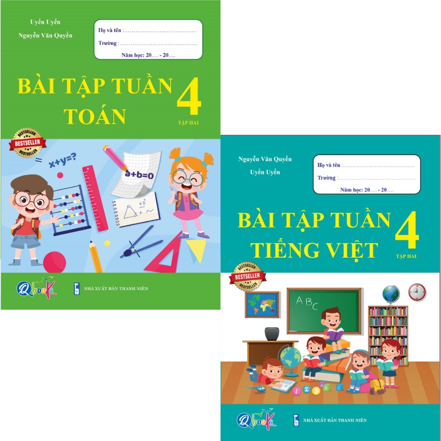 Sách - combo bài tập tuần toán và tiếng việt 4 - tập 2