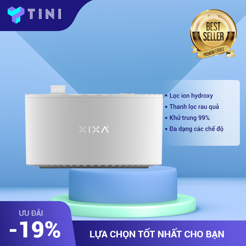 Máy khử trùng rau quả xixa xp60-w, máy rửa rau củ quả, máy khử khuẩn thực phẩm, chống thấm nước ipx7 tích hợp sạc không dây