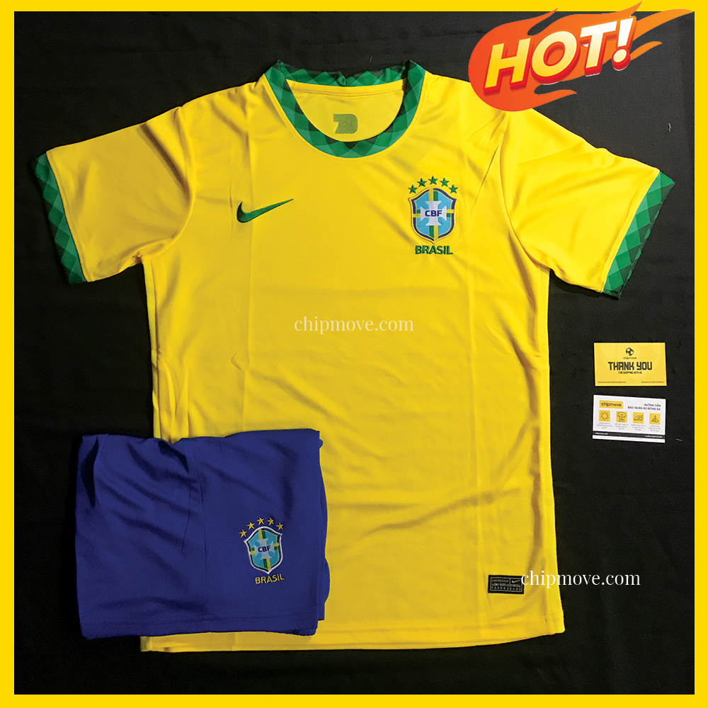 Bộ áo bóng đá Brazil sân nhà mới 2021 Thái cao cấp