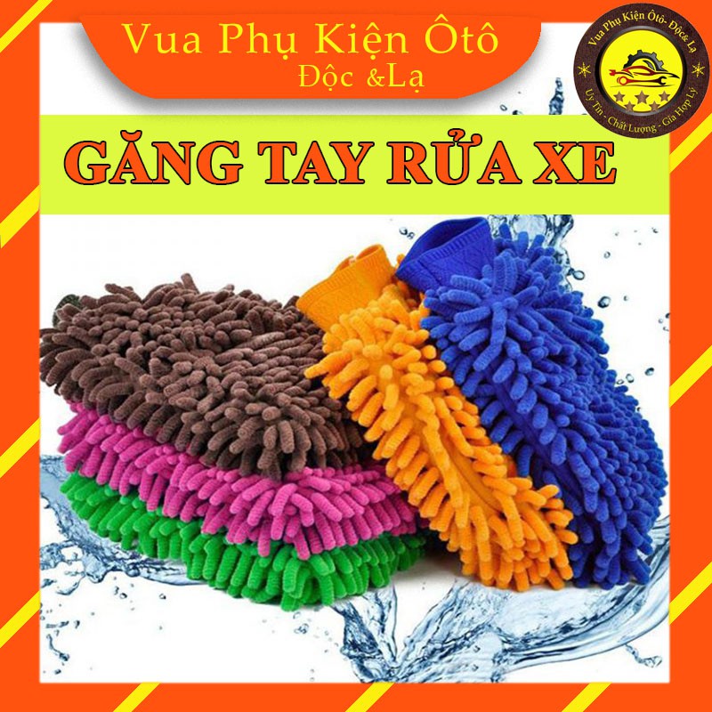Găng Tay Chuyên Dụng Lau Rửa Xe Ô Tô - găng tay rửa xe, bao tay rửa xe, găng tay san hô