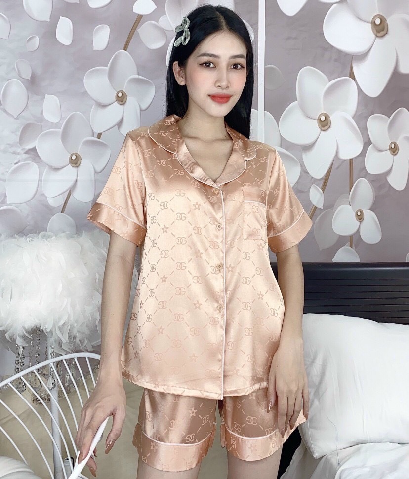 Bộ pijama đùi lụa gấm cao cấp size xl -2xl có túi quần sâu