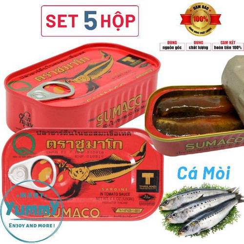 Cá mòi sumaco sốt cà set 5 hộp - cá mòi thái lan sumaco
