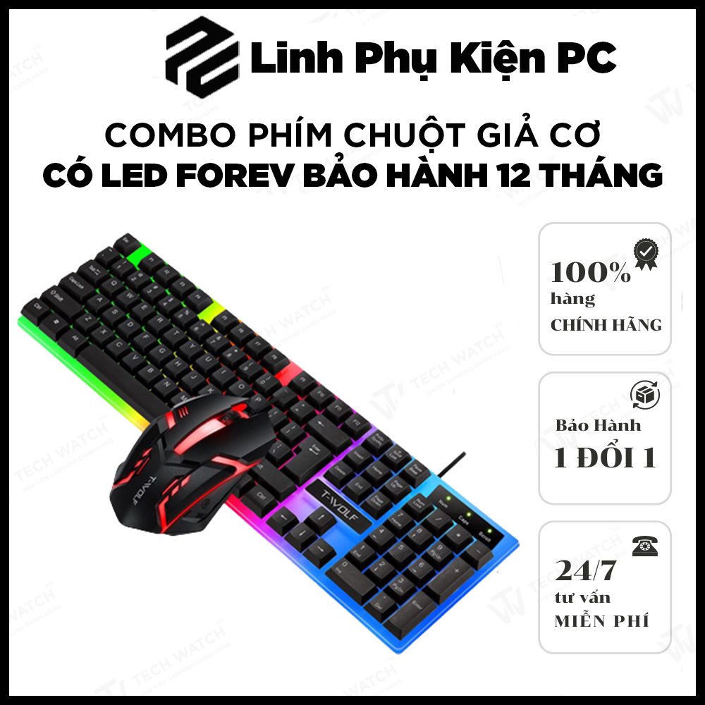 Combo bộ phím chuột Chuyên Game giả cơ G21 Led 7 Màu