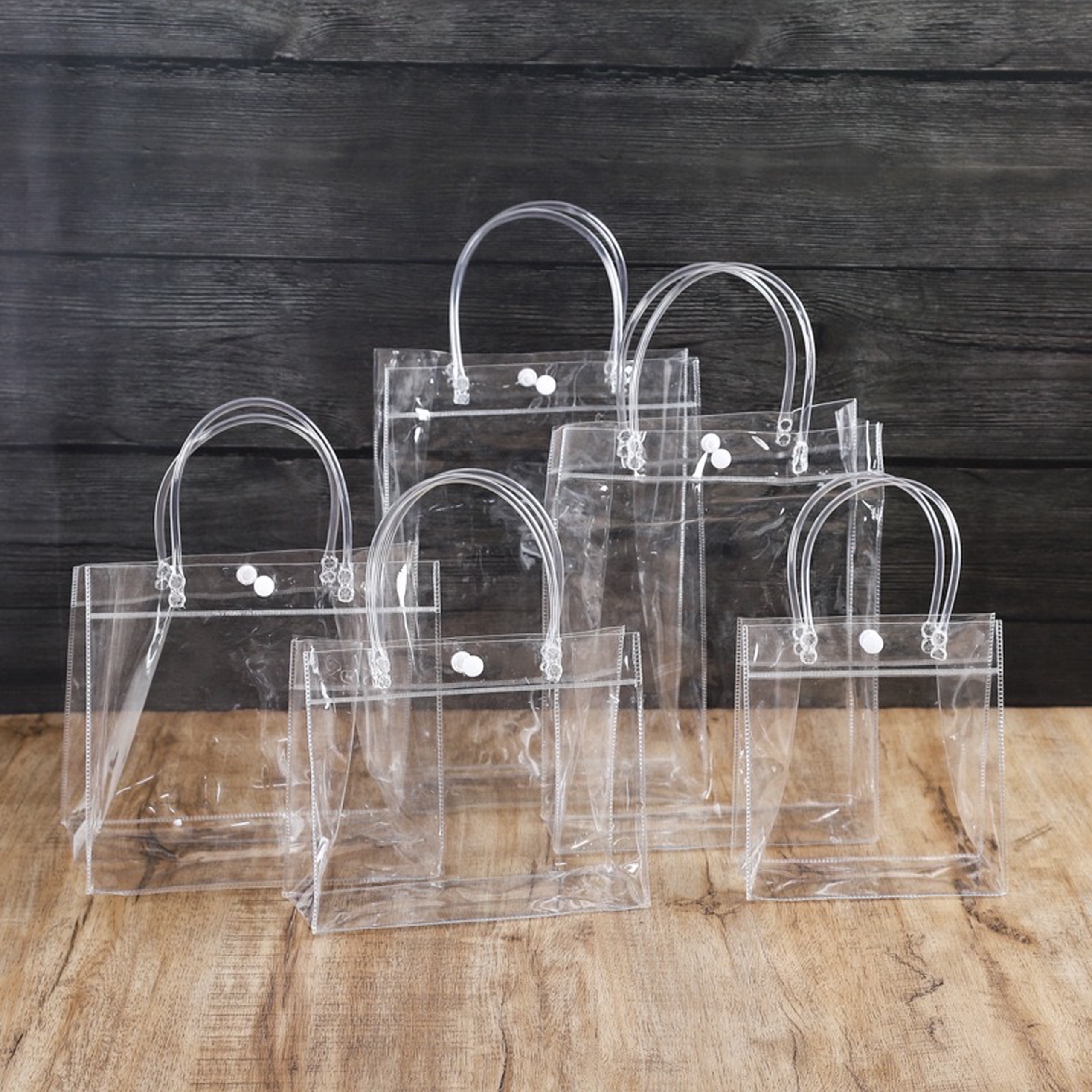 Túi Nhựa PVC Trong Suốt Đựng Trà Ly Trà Sữa, Chai Nước, Mỹ Phẩm, Thích Hợp Đi Chơi, Đi Làm, Quà Tặng
