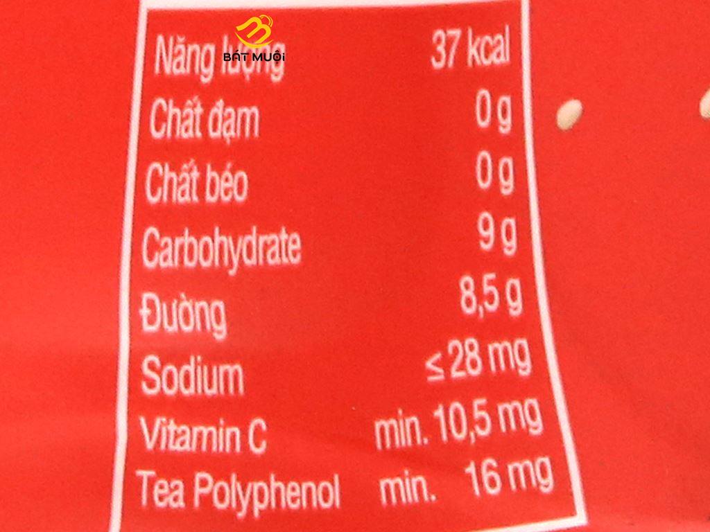 6 chai trà đào và hạt chia Fuze Tea 450ml