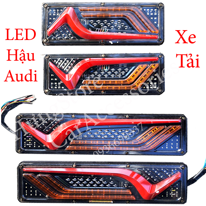 2 cái Đèn hậu led xe tải 12v -24V ,Đèn lái sau xe tải mẫu mới nhất chống nước,sáng đẹp đuổi audi,đèn hậu led chính hãng,đèn led hậu, led lái sau