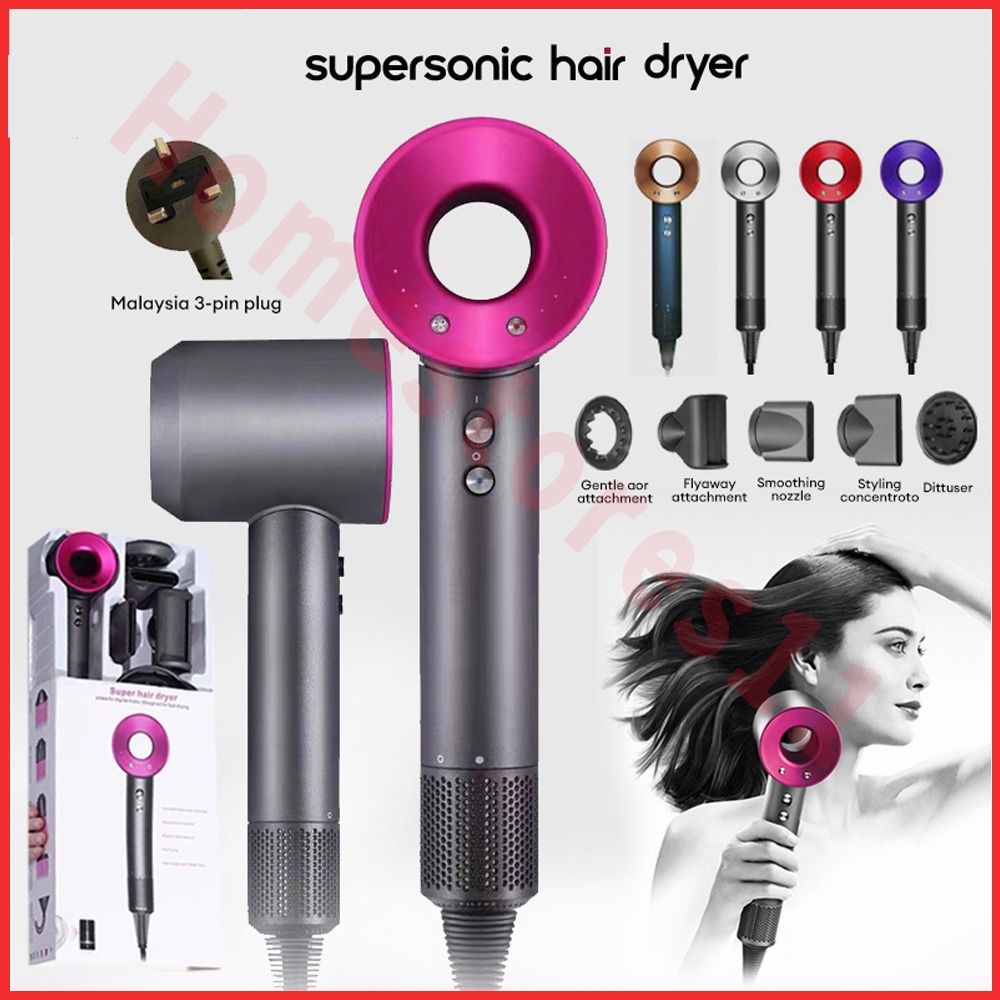Máy sấy Sóc Tóc không cánh Ion Không Làm Tổn Thương Tóc sấy chế độ Không Khí Nóng Lạnh Âm công suất 1800w Mạnh Mẽ Cao Cấp