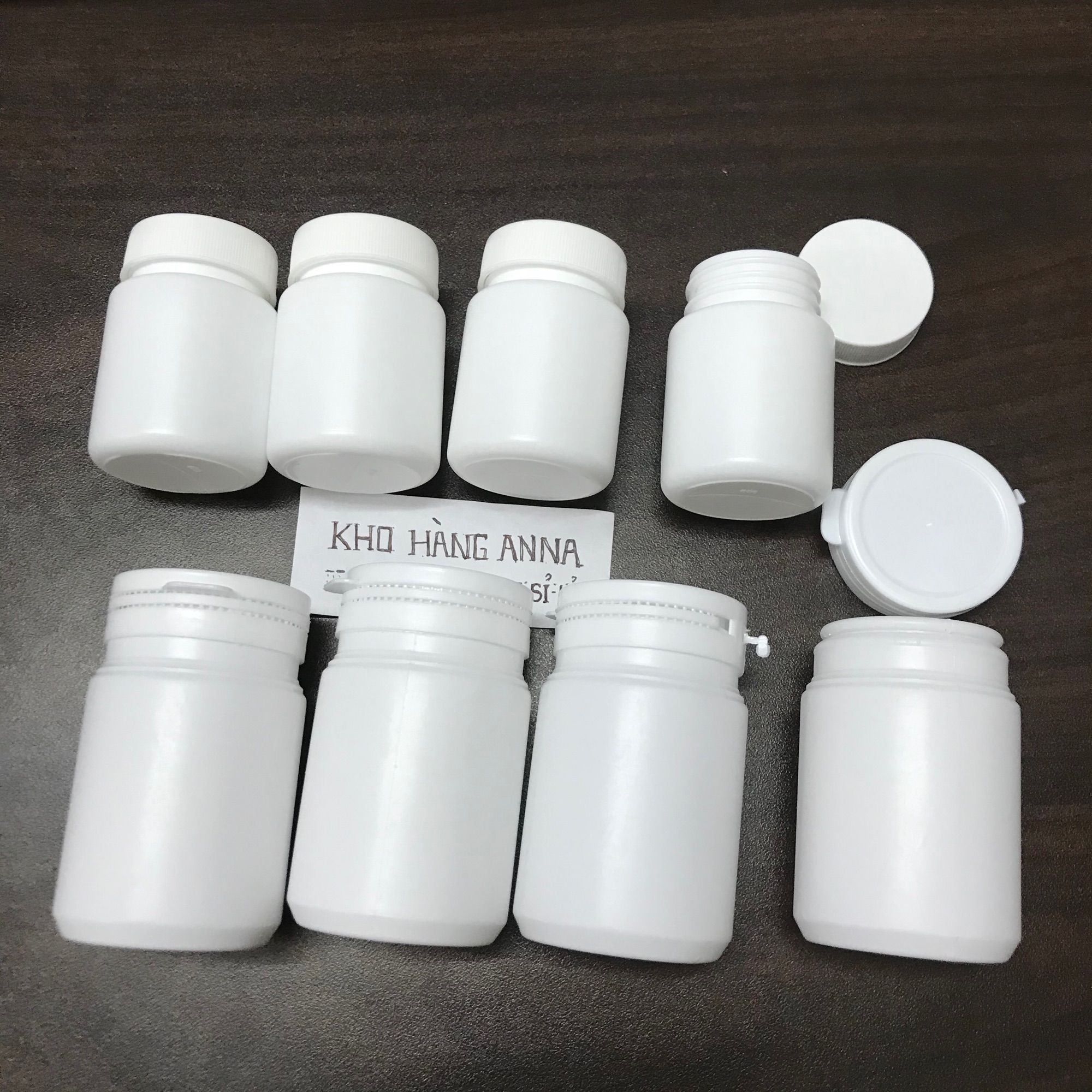 50 hủ nắp garanti/ nắp vặn - combo 50hủ nhựa trắng đục 100gr - 50hủ nhựa đựng bột , đựng viên , chai hủ nhựa 100gr