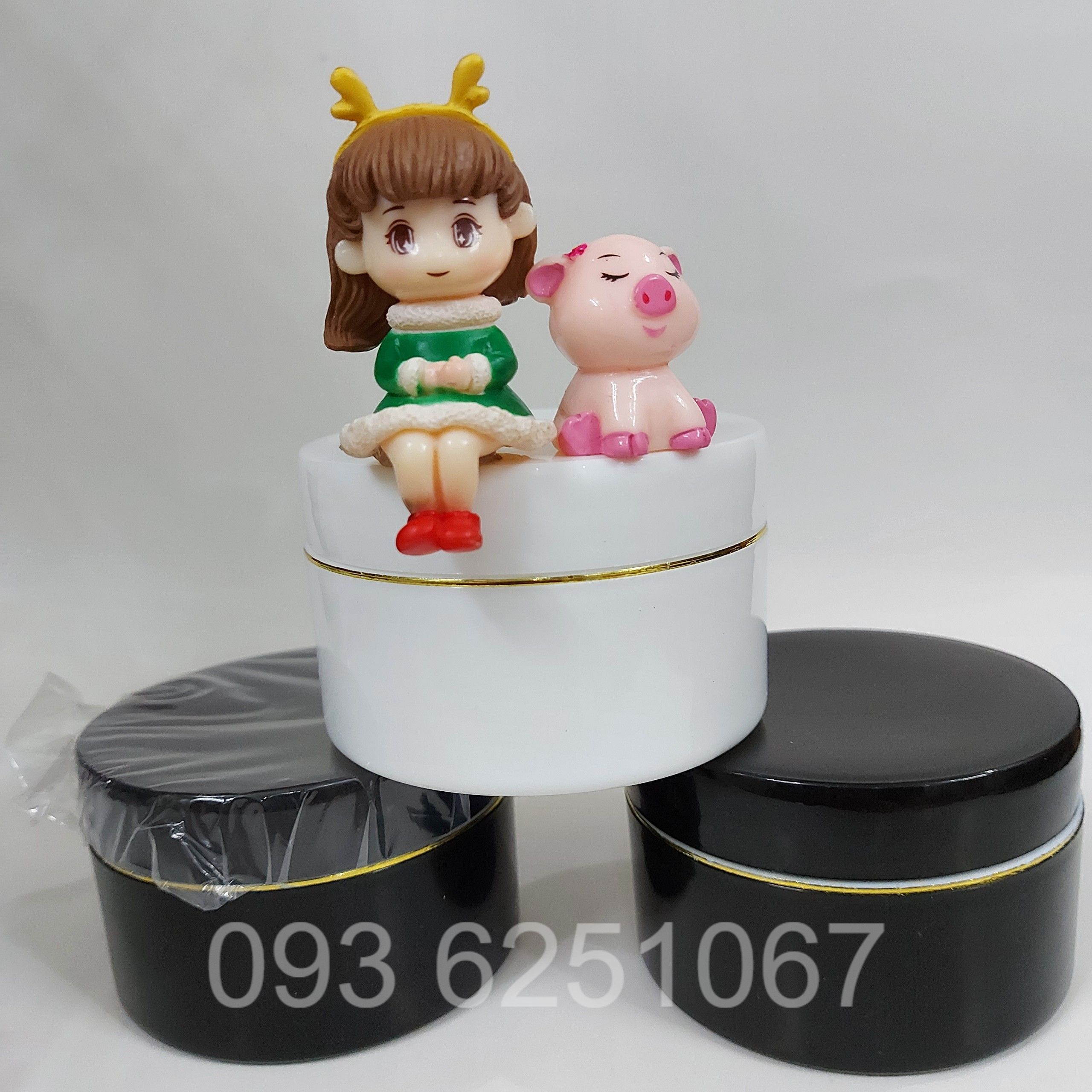  10 HŨ đựng kem BODY 100G 200G TRẮNG HỒNG và ĐEN   hủ chiết mỹ phẩm du lịch 